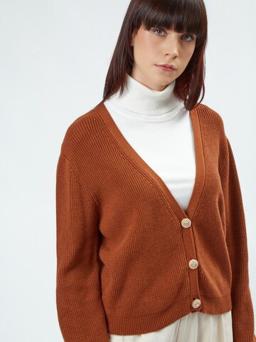Influencer Knit cardigan in Brown