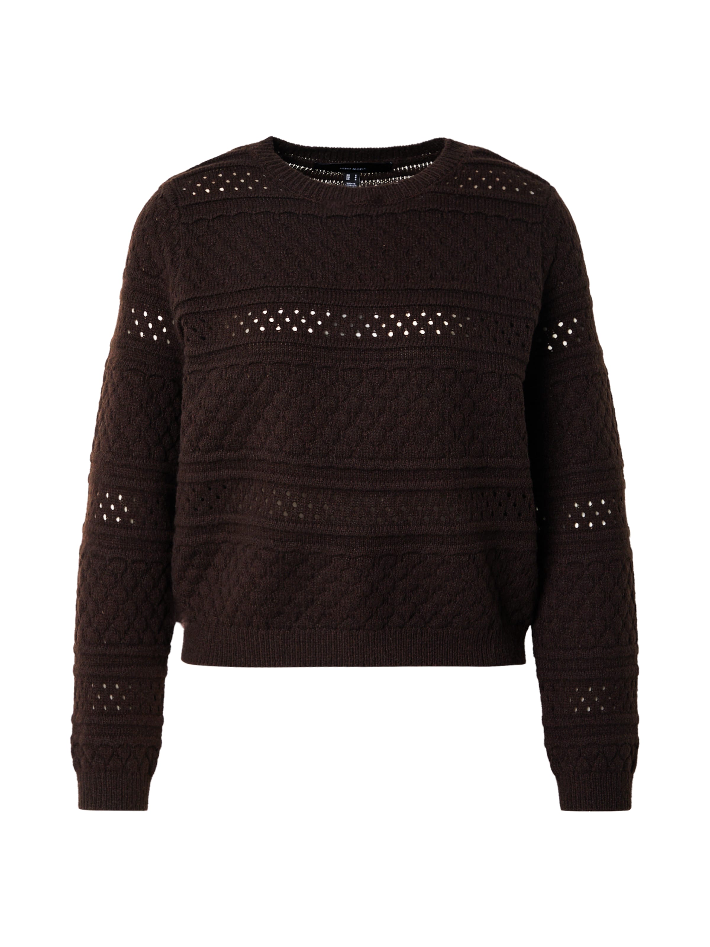 VERO MODA Пуловер 'VMLEO' в кафяво: отпред