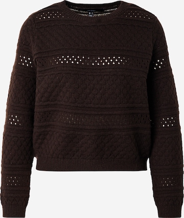 VERO MODA Sweter 'VMLEO' w kolorze brązowy: przód