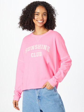 Herrlicher Sweatshirt 'Smila' in Pink: front