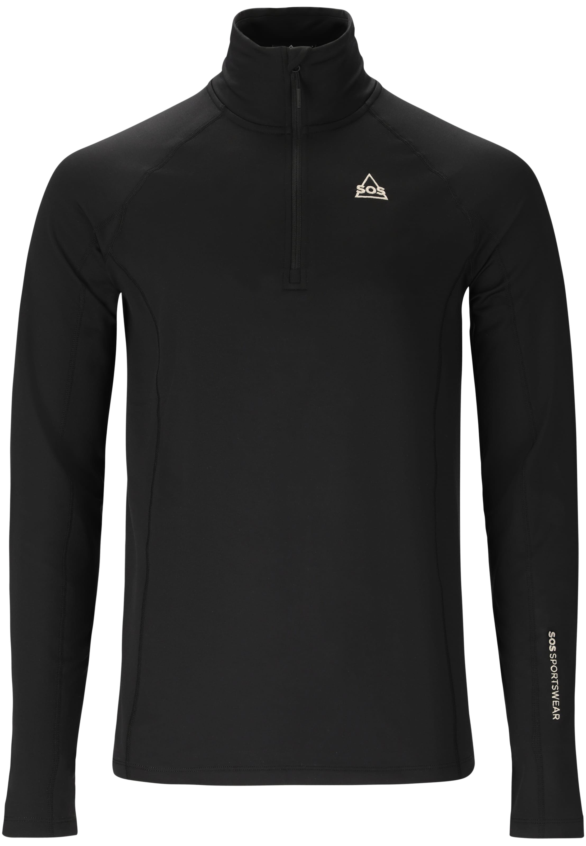 SOS Functioneel shirt 'Stratos' in Zwart: voorkant