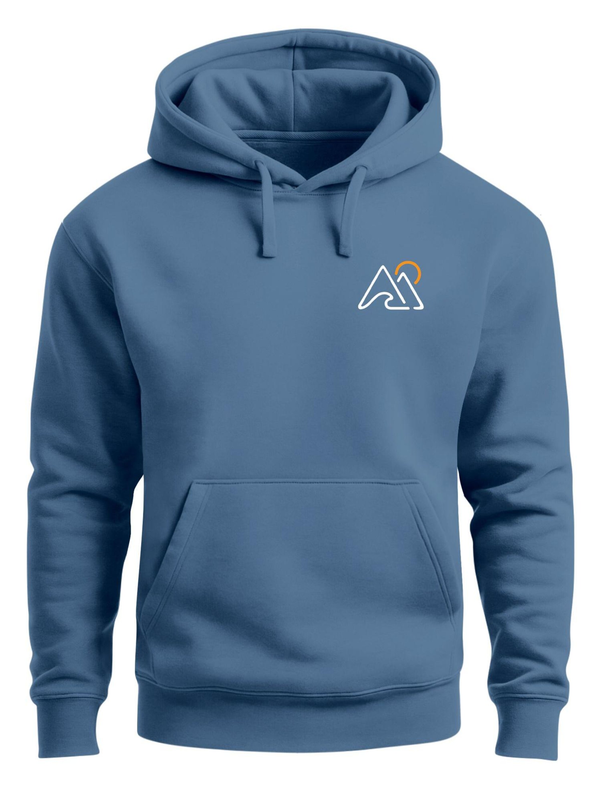 Neverless Sweatshirt 'Mountain Wave'‌ in Blau: Vorderseite