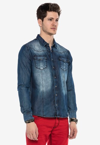 CIPO & BAXX Regular fit Overhemd 'Diego' in Blauw