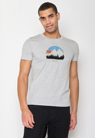 Maglietta 'Nature Forest Happy' di GREENBOMB in grigio: frontale