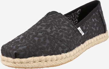 TOMS Classic Flats 'ALPARGATA ROPE' in Black: front