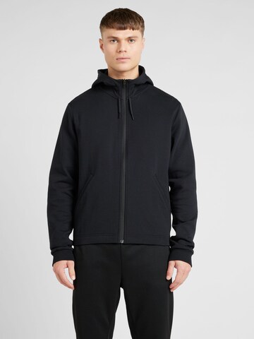 Reebok Sports sweat jacket 'ACTIV COLL DREAMBLEND' in Black: front