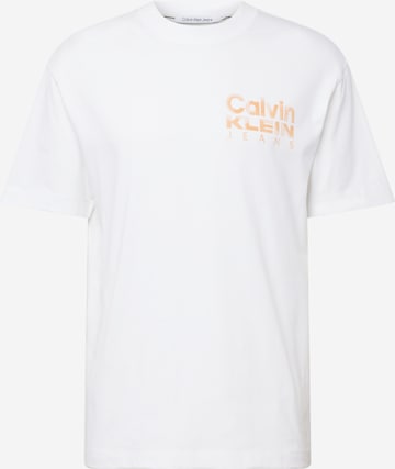 Tricou de la Calvin Klein Jeans pe alb: față