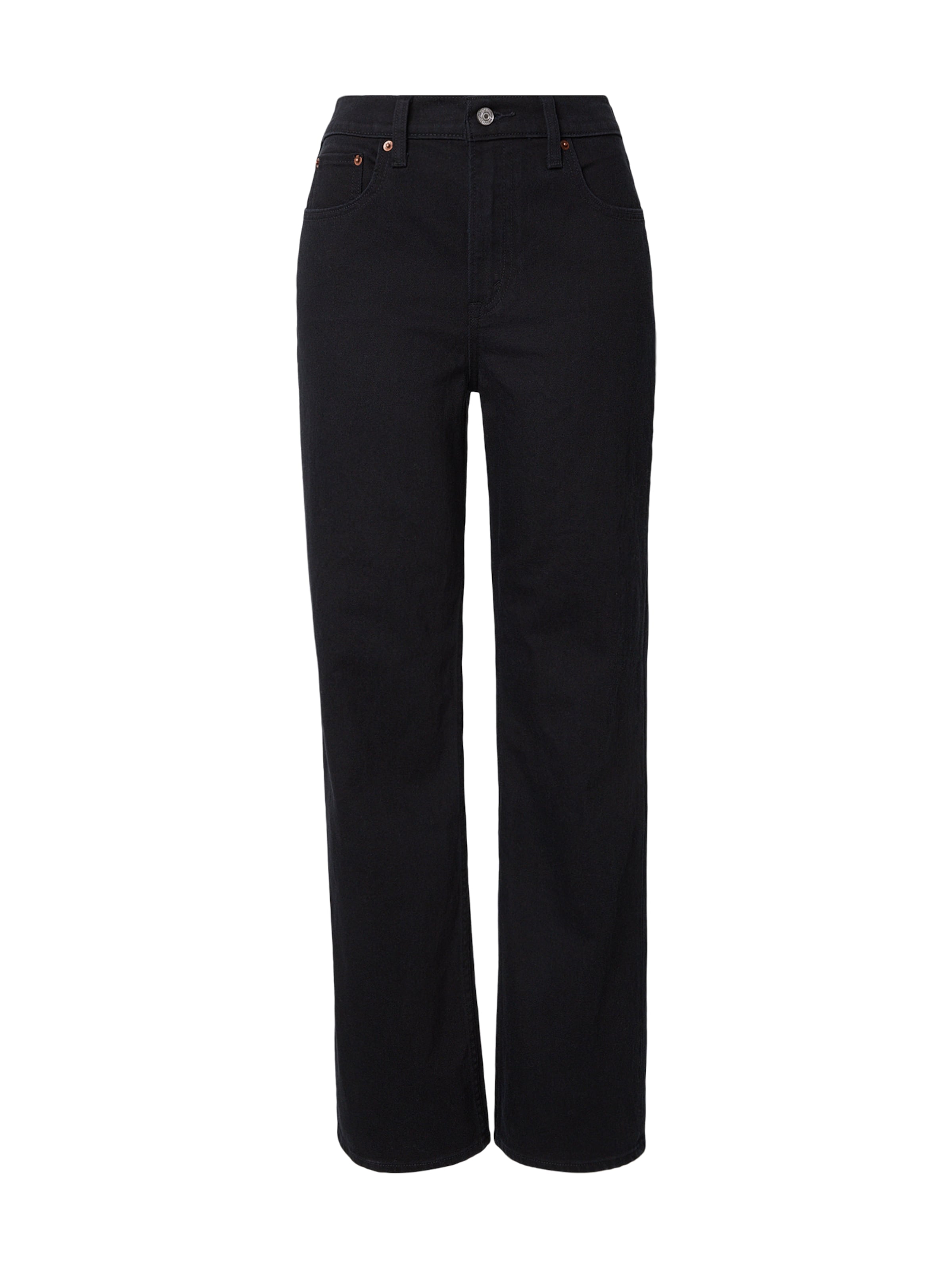 Loosefit Jean Abercrombie & Fitch en noir : devant