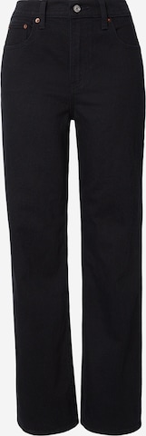 Largi Jeans de la Abercrombie & Fitch pe negru: față