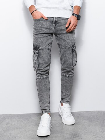 Ombre Slimfit Cargojeans 'P1079' in Grijs