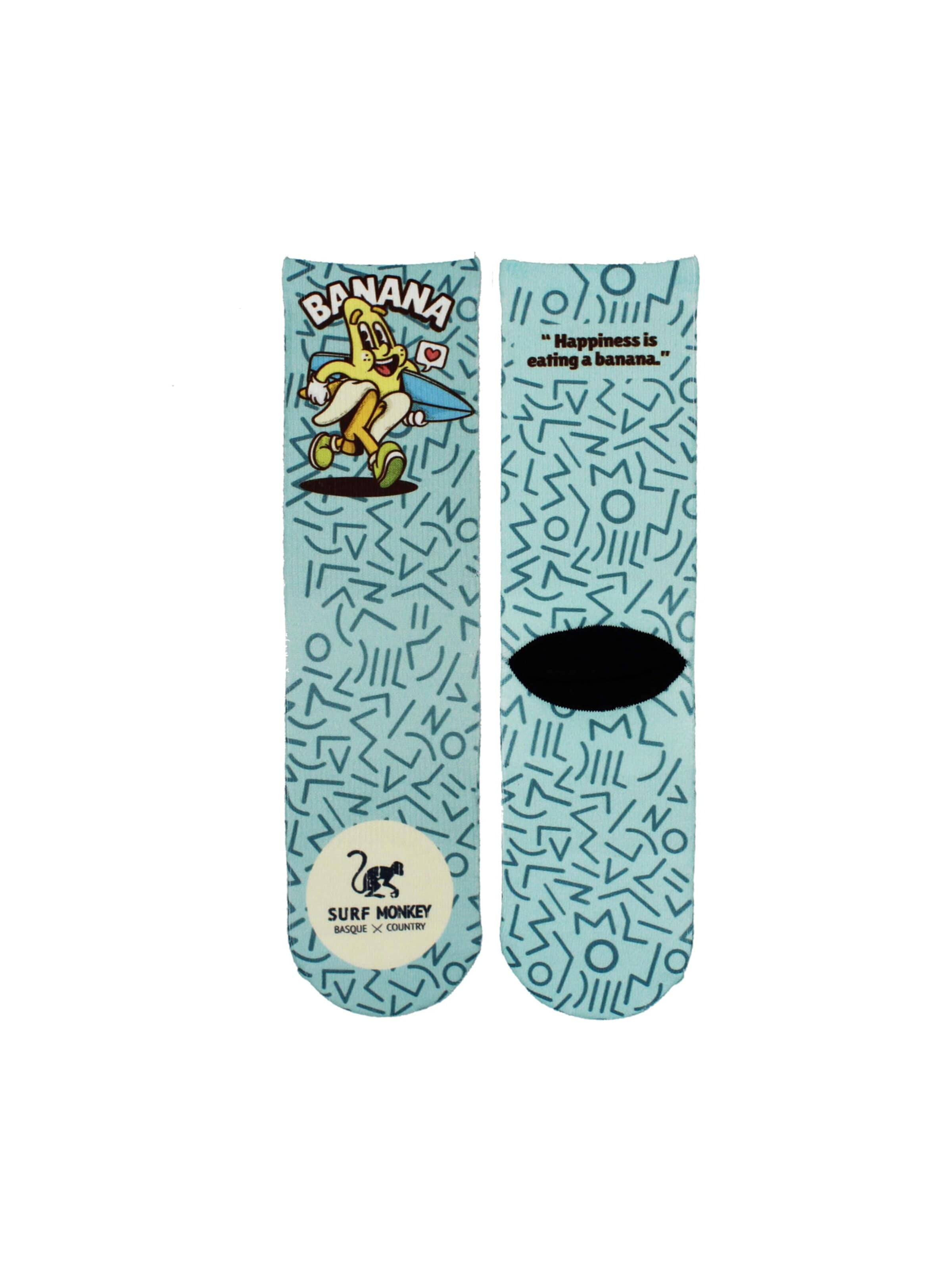 Chaussettes de sport Surf Monkey en bleu : devant