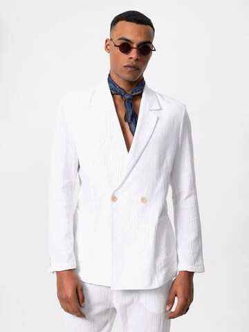 Coupe regular Veste de costume Antioch en beige : devant