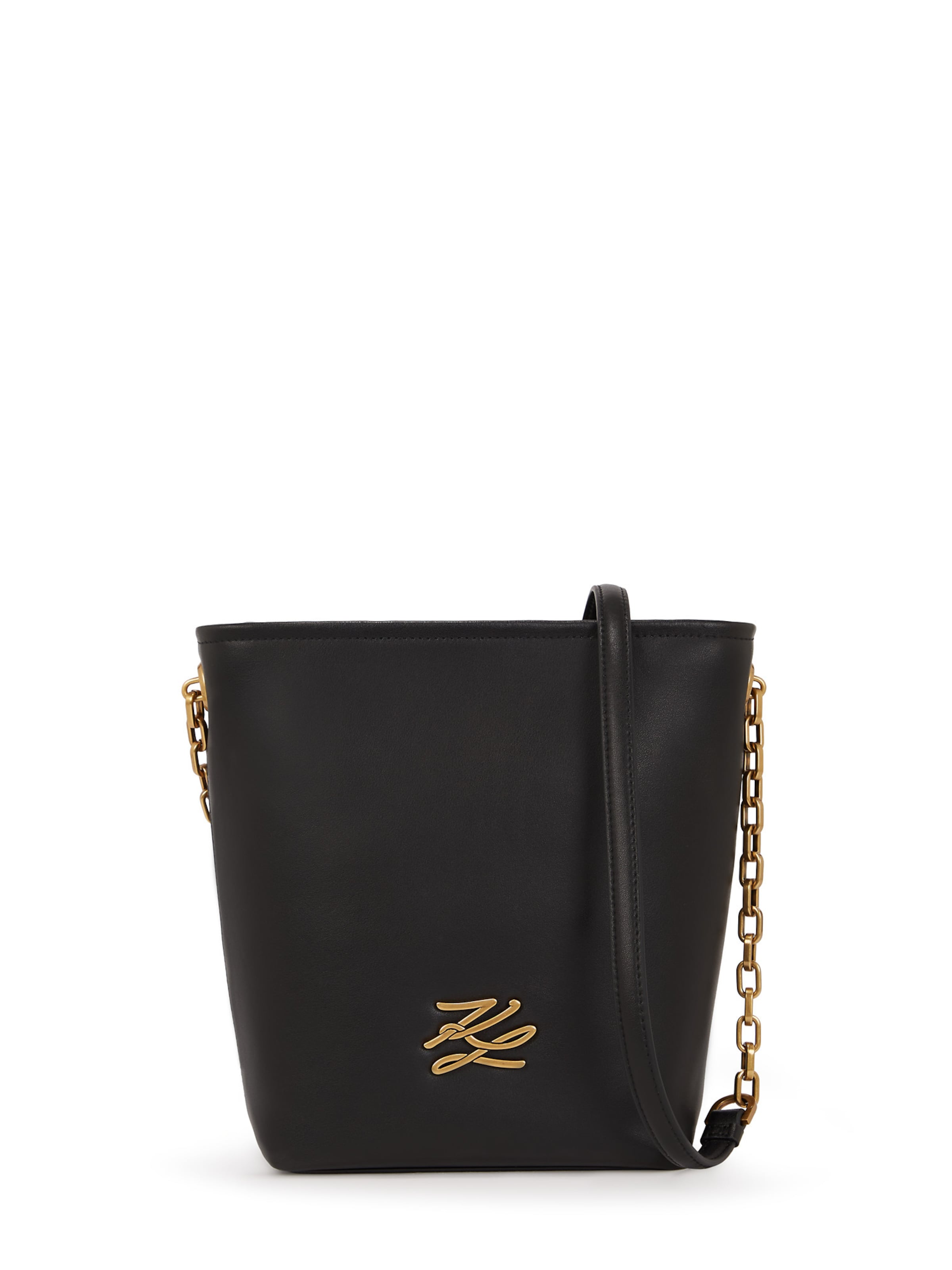 Karl Lagerfeld Vrečasta torba | črna barva: sprednja stran