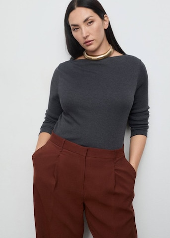 MANGO Loose fit Pleat-Front Pants 'Paris' in Orange