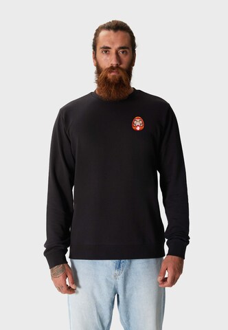 Oldskull Sweatshirt 'ASIAN FURIOUS DARUMA' in Schwarz: Vorderseite