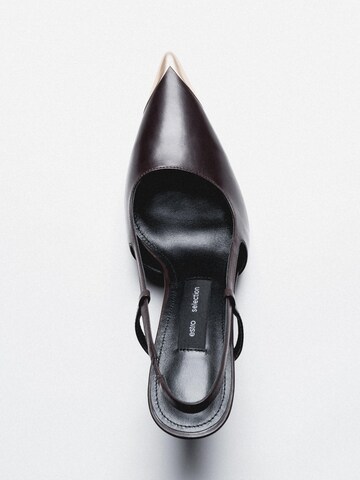 Estro Slingback Pumps '2618-3' in Brown