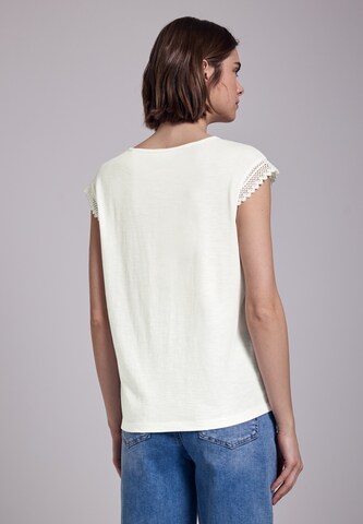 Street One Studio Shirt mit Häkeldetails in Weiß