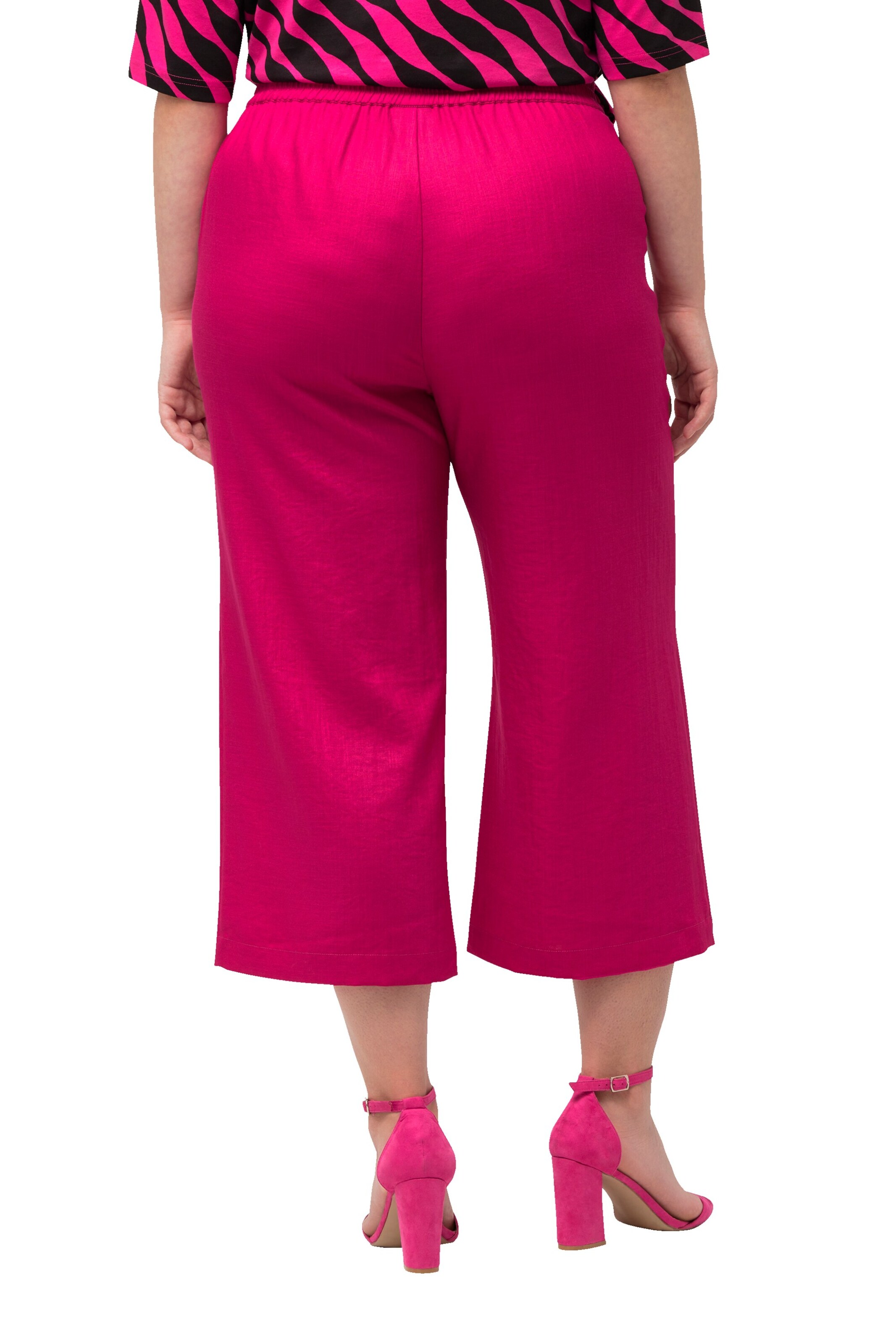 Ulla Popken Wide leg Trousers in Pink