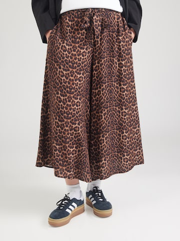 Wide leg Pantaloni 'Nelanie' di Herrlicher in marrone: frontale