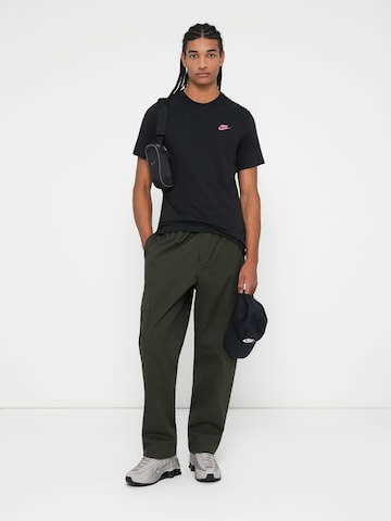 Nike Sportswear Regularny krój Koszulka 'CLUB' w kolorze czarny