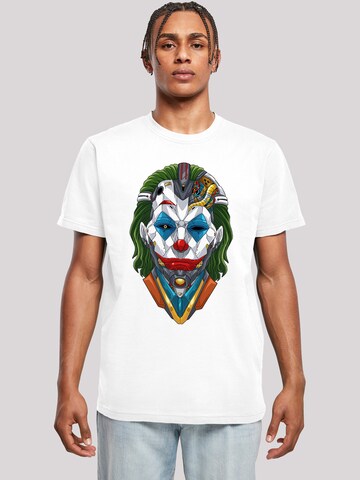 F4NT4STIC Shirt 'Cyberpunk Joker' in Wit: voorkant