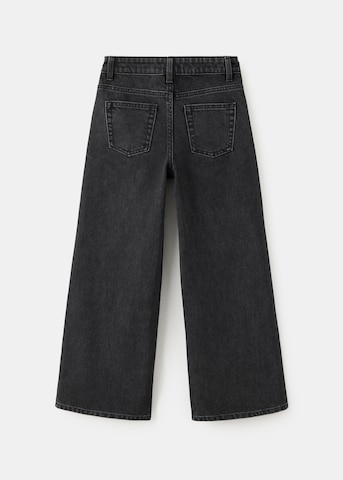 MANGO KIDS Wide Leg Jeans 'WIDEO' in Schwarz