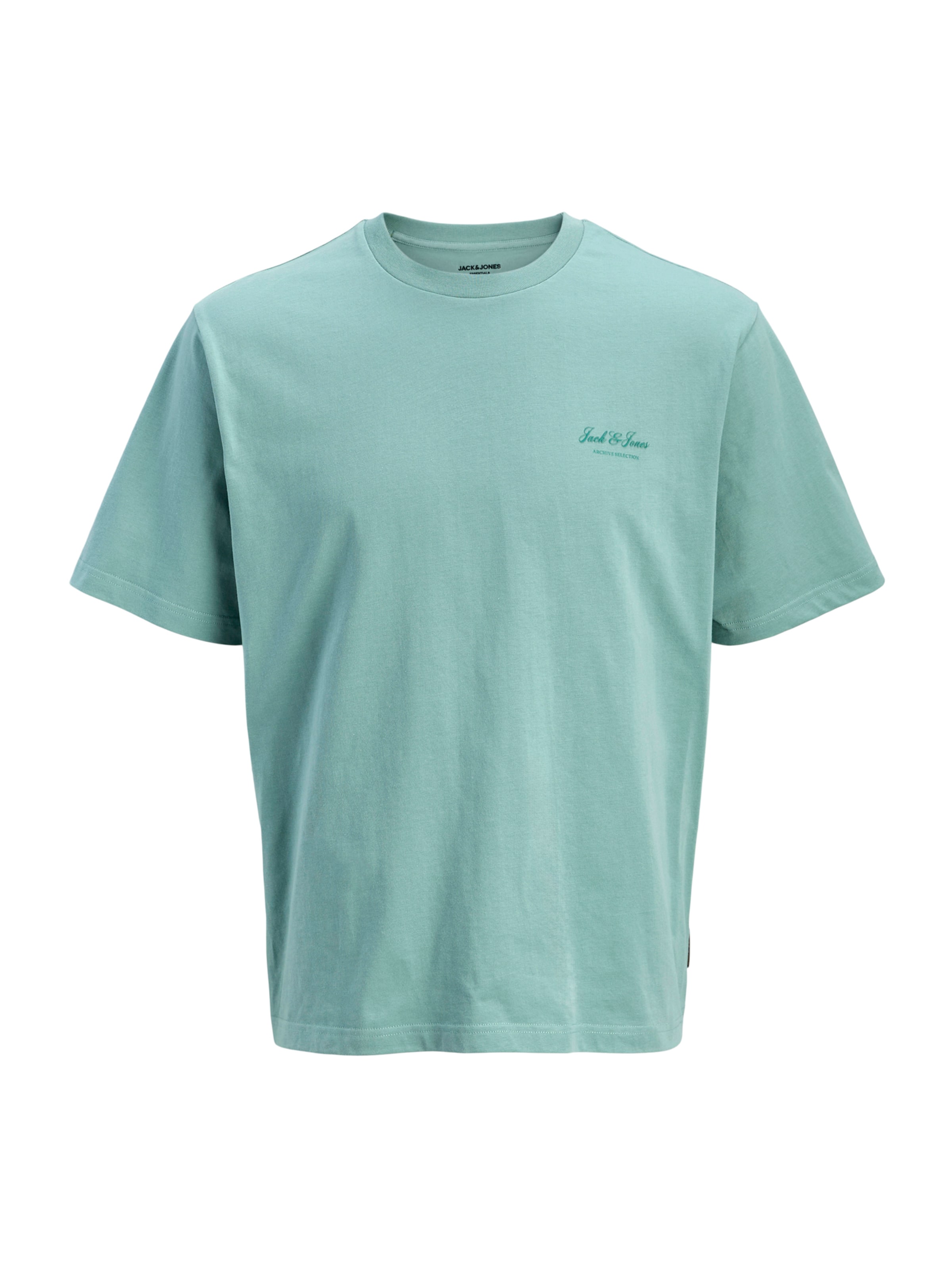 Marškinėliai 'JJEARCHIVE' iš JACK & JONES, spalva – žalsvai mėlyna / dangaus žydra, Prekių apžvalga