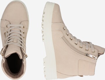 Tamaris Comfort Lace-Up Ankle Boots in Beige