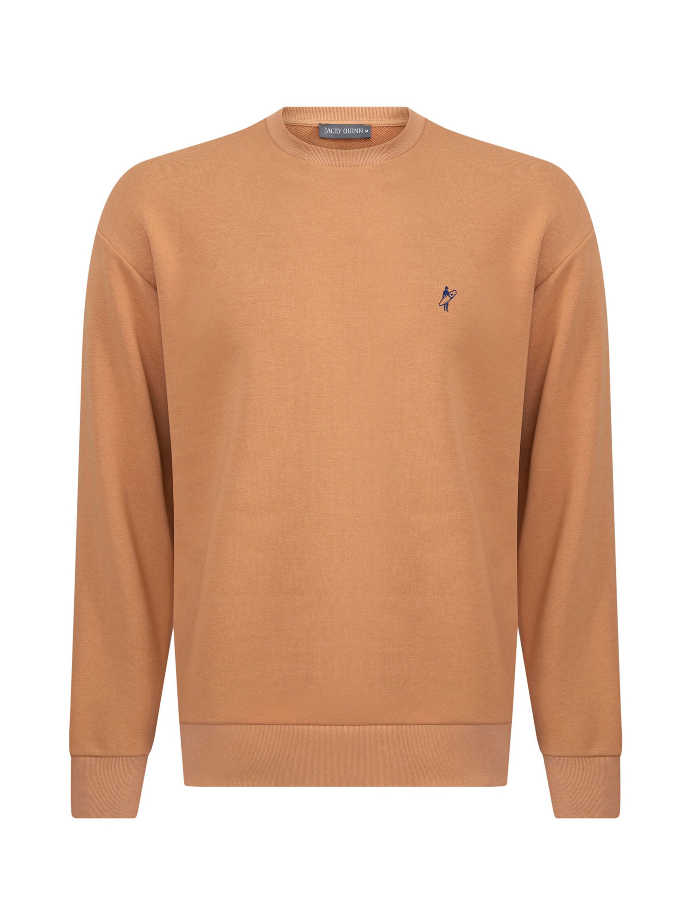 Bluză de molton de la Jacey Quinn pe maro: față