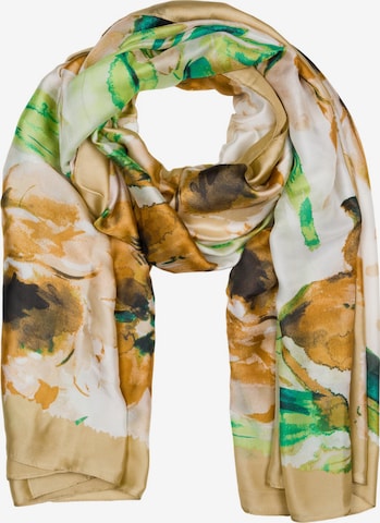 styleBREAKER Schal 'Schal mit Aquarell Blumen Muster' in Braun