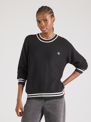 Pull-over Calvin Klein Jeans en noir : devant