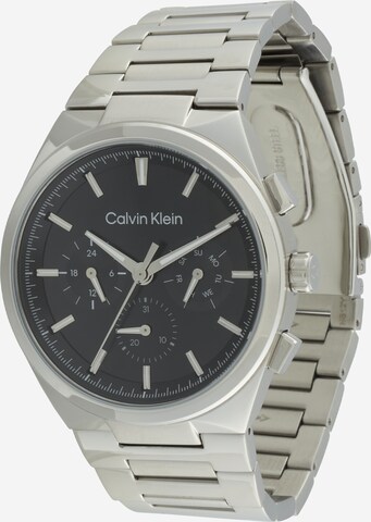 Calvin Klein Analog klokke 'DISTINGUISH' i sølv: forside