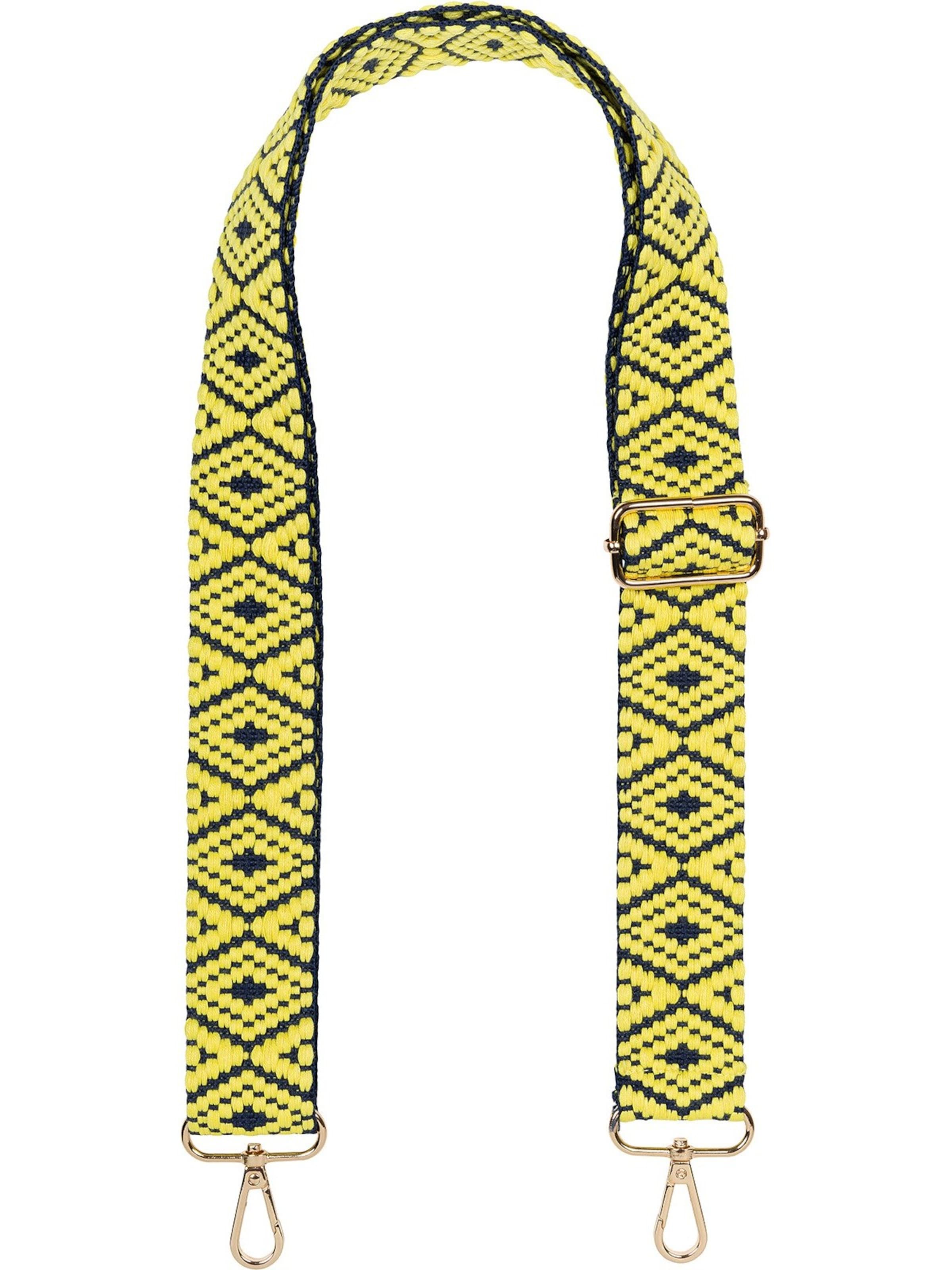 styleBREAKER Taschenzubehör 'Wechsel Taschengurt Azteken Muster'‌‌‌‌‌‌‌‌‌ in Gelb: Vorderseite