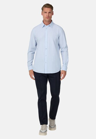 Boggi Milano Regular fit Overhemd 'B Sustainable' in Blauw
