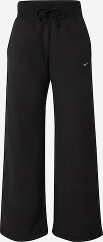 Nike Sportswear Wide Leg Bukser i sort: forside