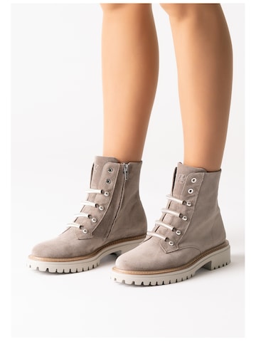 Paul Green Lace-Up Ankle Boots in Grey