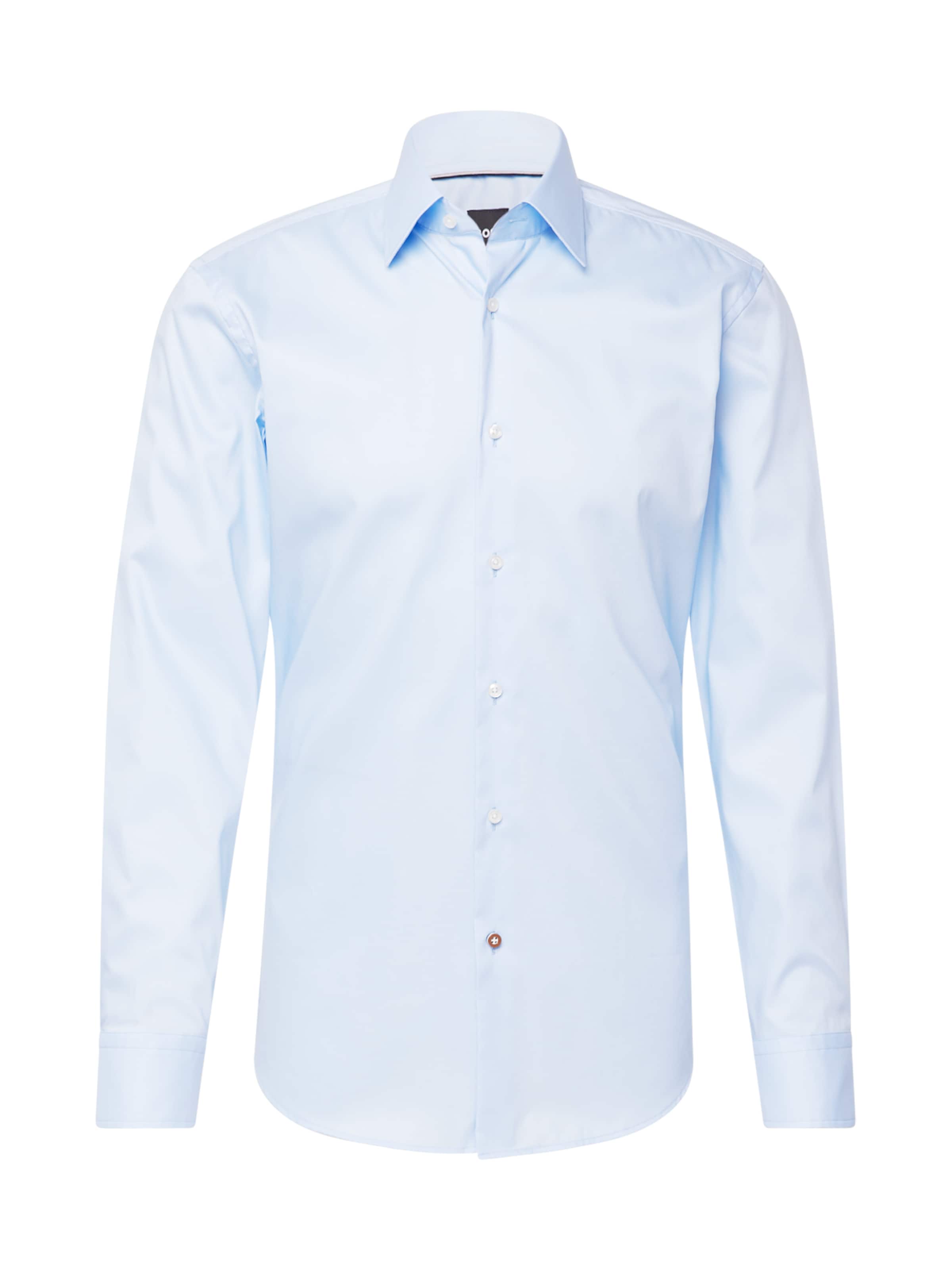 BOSSSlim Fit Košulja 'H-HANK' - plava boja: prednji dio