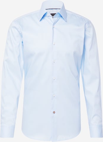 Coupe regular Chemise 'H-HANK' BOSS Black en bleu : devant