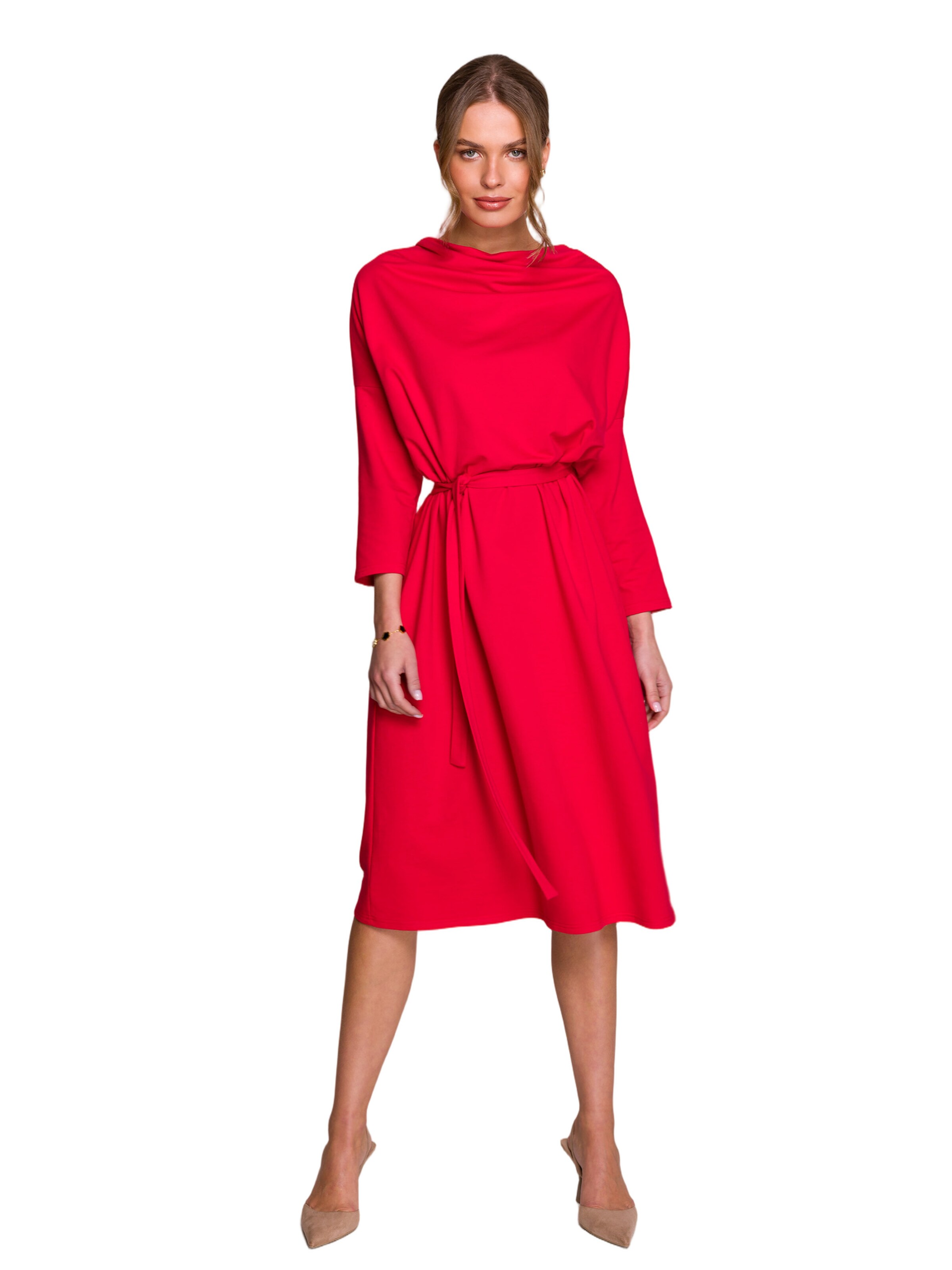 Stylove Sukienka 'Sukienka oversize z modalu' w kolorze czerwony