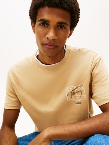 Tommy Jeans Tričko – béžová
