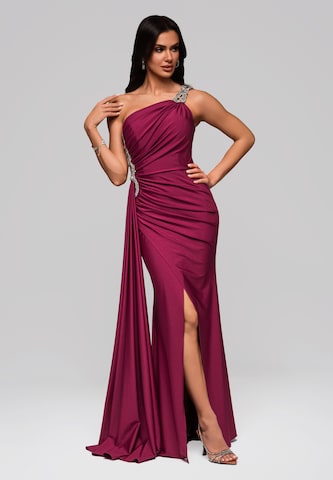 Ombre Avondjurk in Rood: voorkant