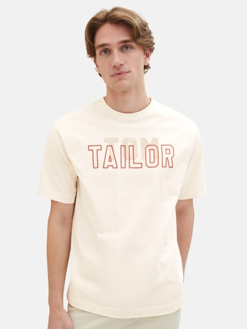 TOM TAILOR Shirt in Beige: voorkant