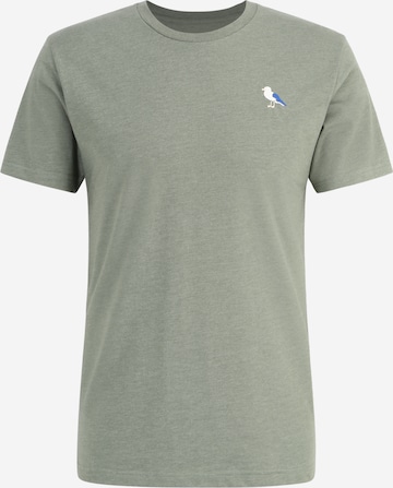 Cleptomanicx T-Shirt 'Embro Gull' in Grün: predná strana