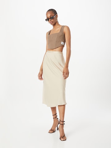 Calvin Klein Regular Skirt in Beige