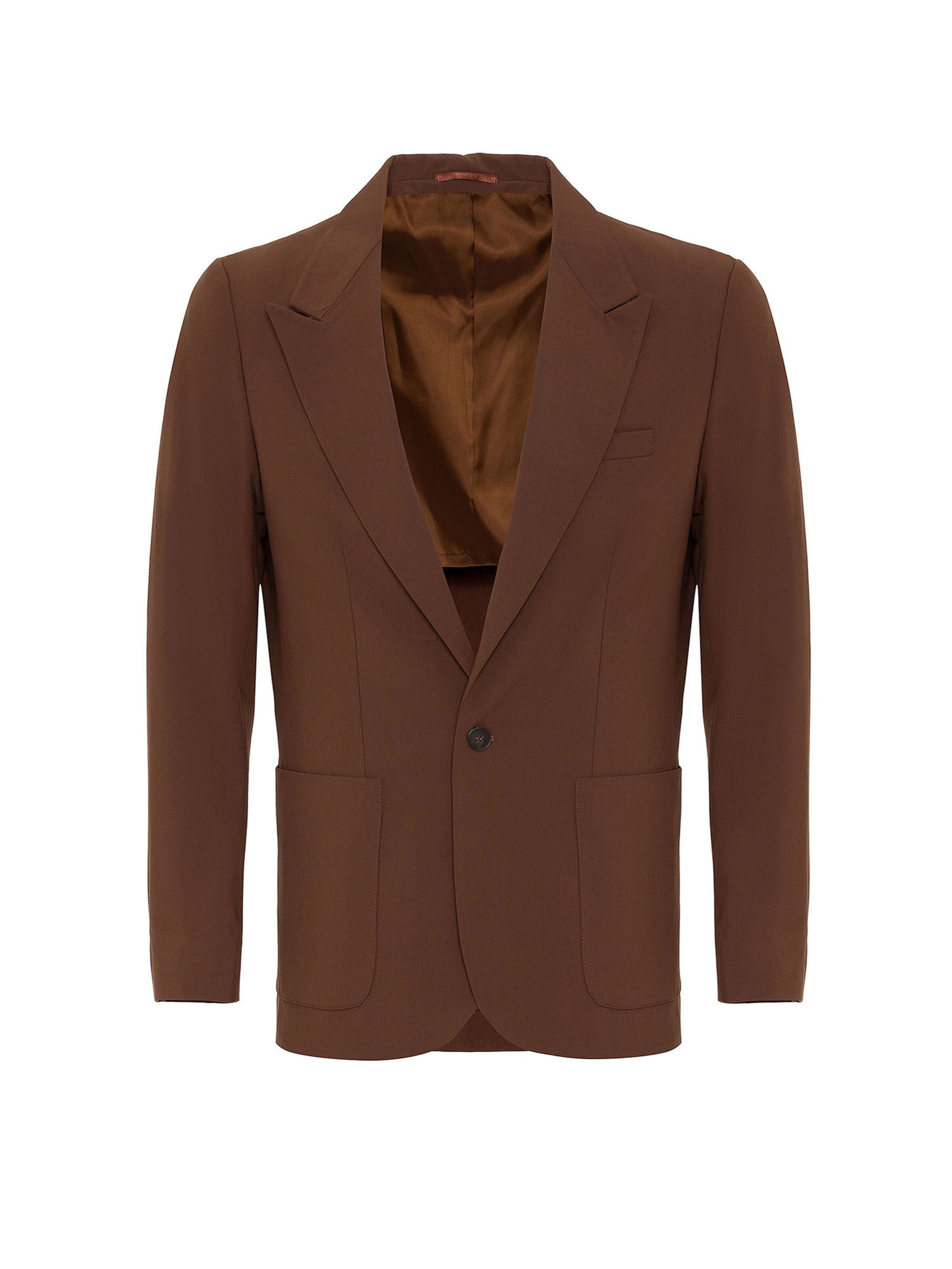 Slim fit Sacou de la Antioch pe maro: față