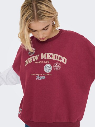 ONLY Sweatshirt 'ONLMiriam' in Rood