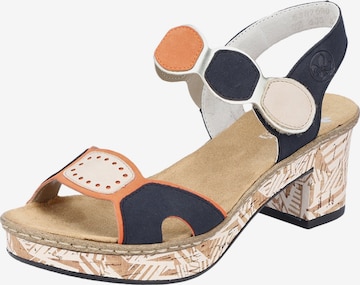 Sandales Rieker en bleu : devant