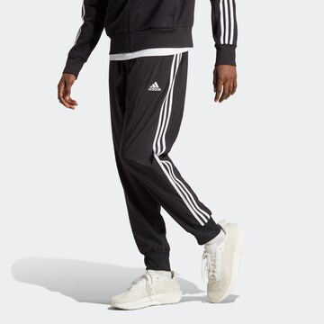 ADIDAS SPORTSWEAR Tapered Sportbroek 'Essentials' in Zwart: voorkant