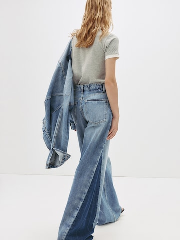 Pull&Bear Wide leg Jeans in Blauw
