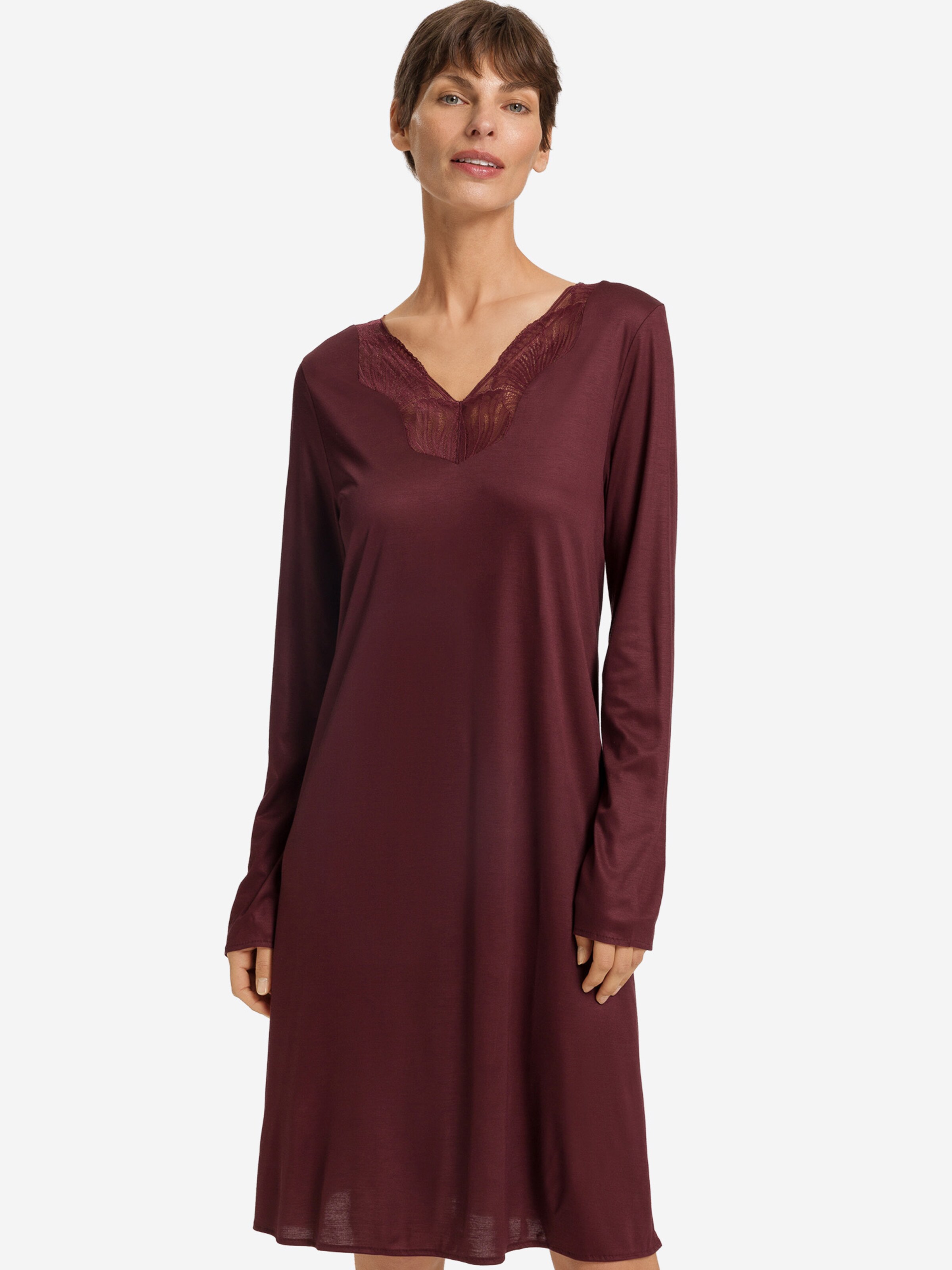 Chemise de nuit ' Lilith ' Hanro en marron : devant